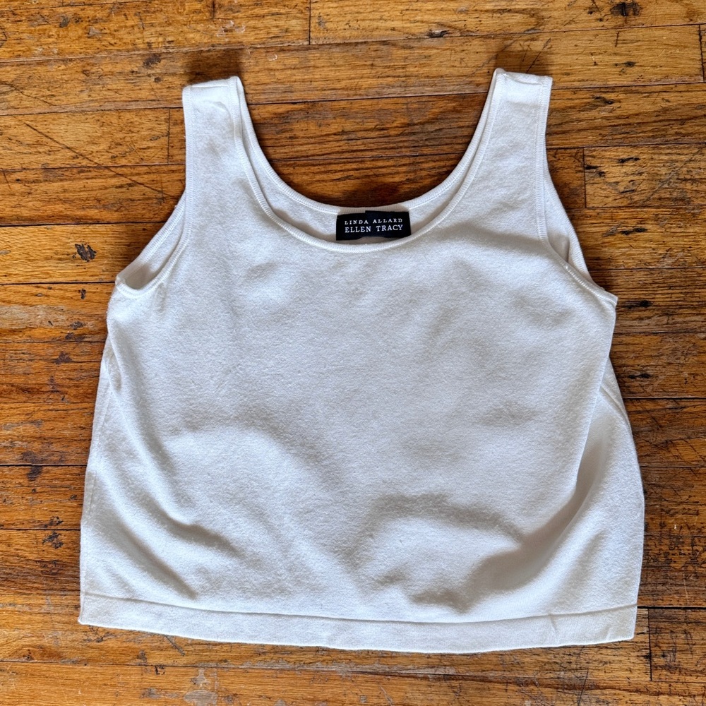 Ellen Tracy Essential‎ White Tank Top